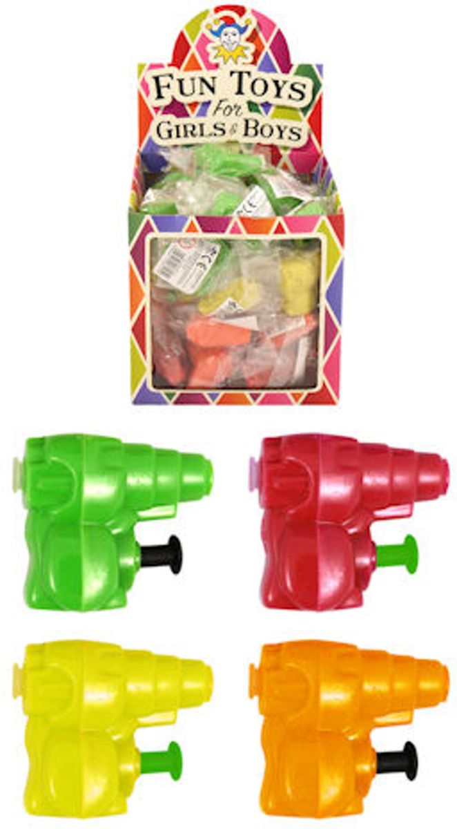 48 STUKS | Kleine Water Pistooltjes in Traktatiebox (Traktatie /Uitdeelcadeautjes)